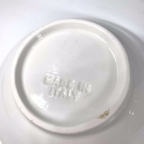 Pumpkin Dish 5" Snack Bowl Made in Italy Set of 2 Handpainted Orange Green Stem - Picture 7 of 7